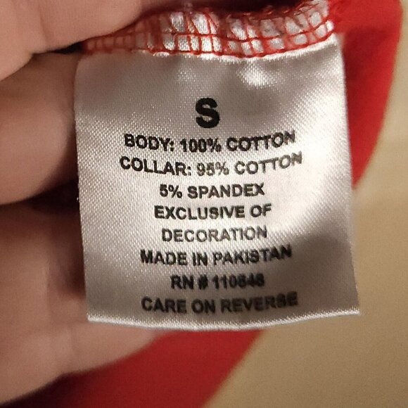 University Of Kansas E5 Red 65 Jayhawks Shirt Small - Picture 6 of 6